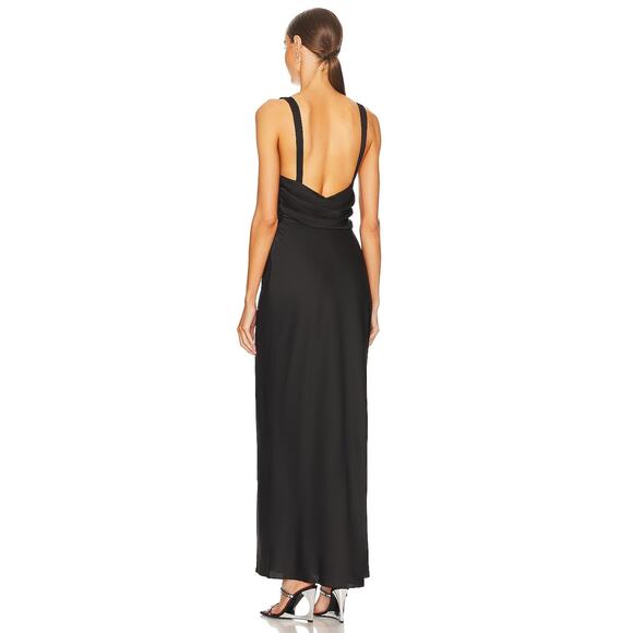 Danielle Guizio Wrapped Maxi Dress Formal Party Elegant Whimsigoth Sexy Dark XS - Picture 3 of 9